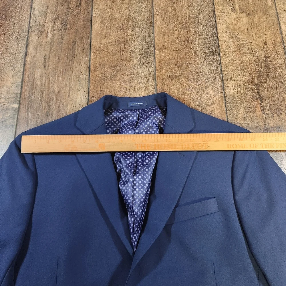 Stafford Performance Travel Blazer Men's 42S Blue Lightweight Stretch Sport Coat - Picture 7 of 9